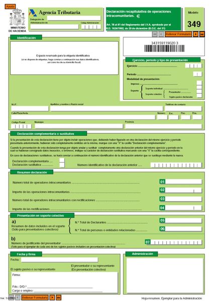 ¿Cómo rellenar el Modelo 349? Asesoría Fiscal Online